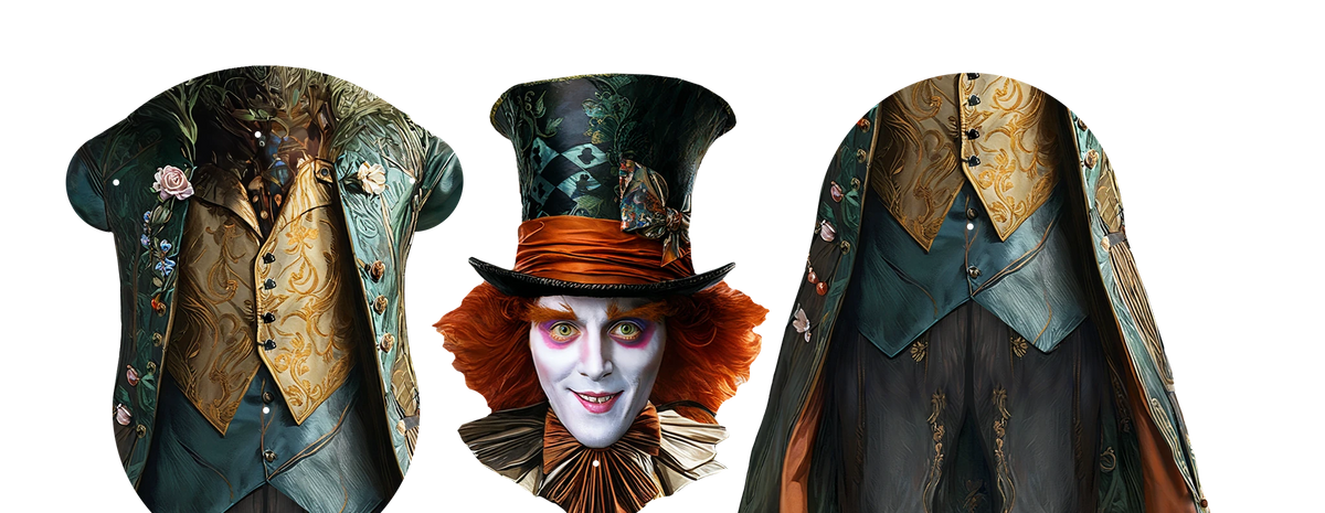 Mad Hatter - Bewegliche Papierpuppe
