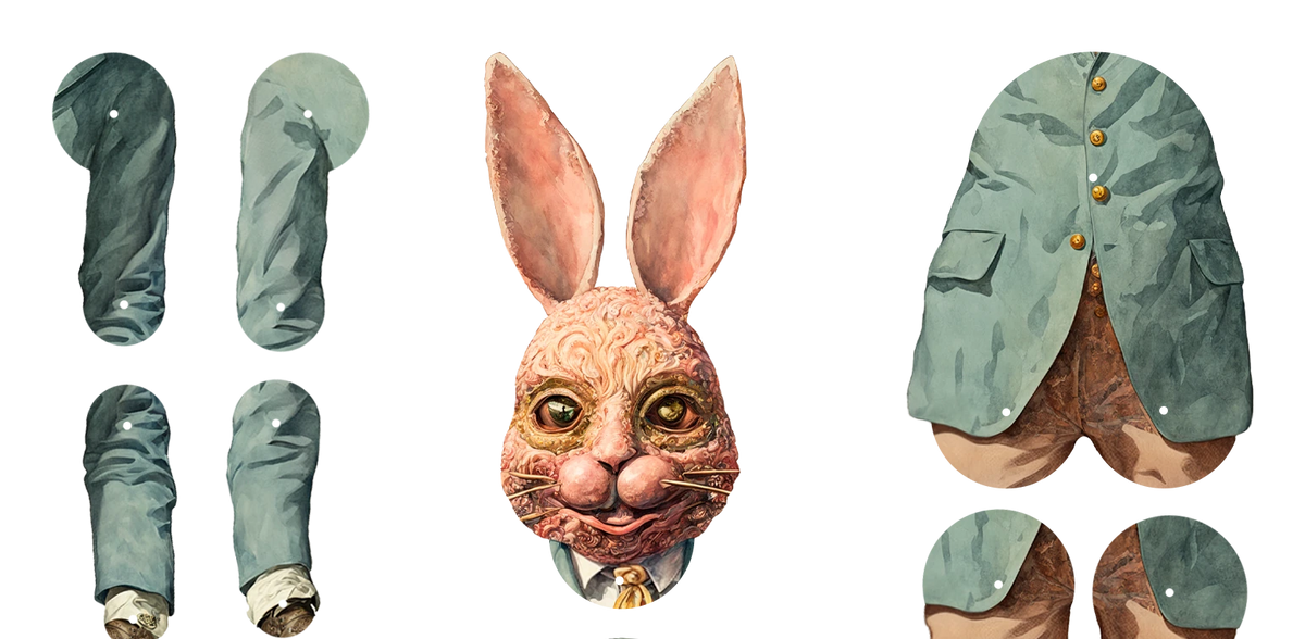 Mettie the Rabbit Paper Doll
