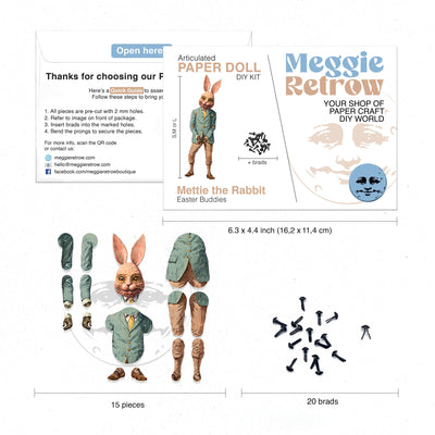 Mettie the Rabbit Paper Doll