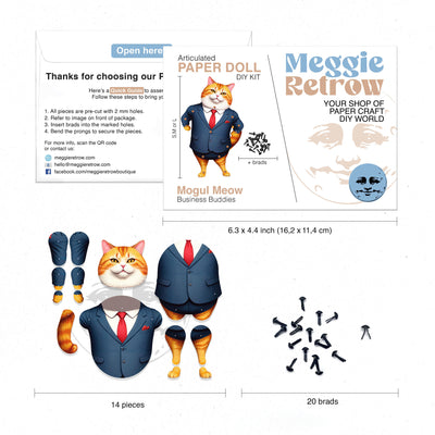 Mogul Meow Movable Paper Doll