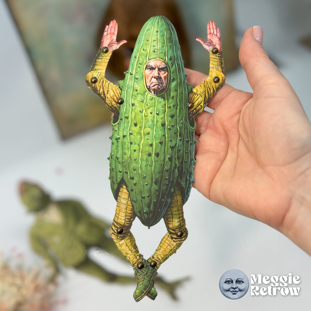Mr. CUCUMBYS Whimsical Cucumber Man Doll