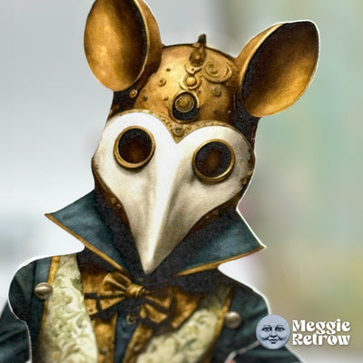 Steampunk Rat Movable Paper Doll Mr. Ratsy