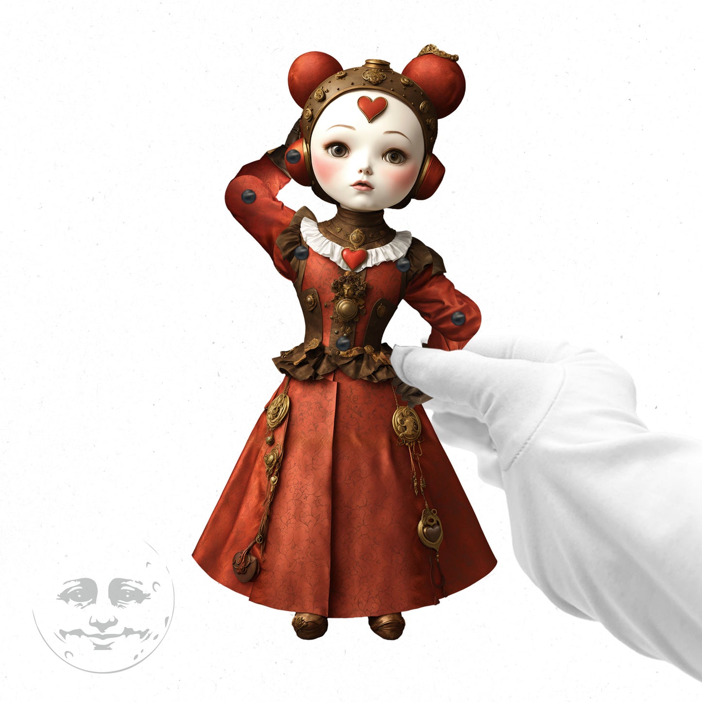 Mrs. Heartsy Steampunk Movable Paper Doll