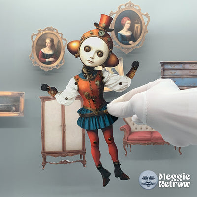 Mrs. Timekeeper Movable Paper Doll