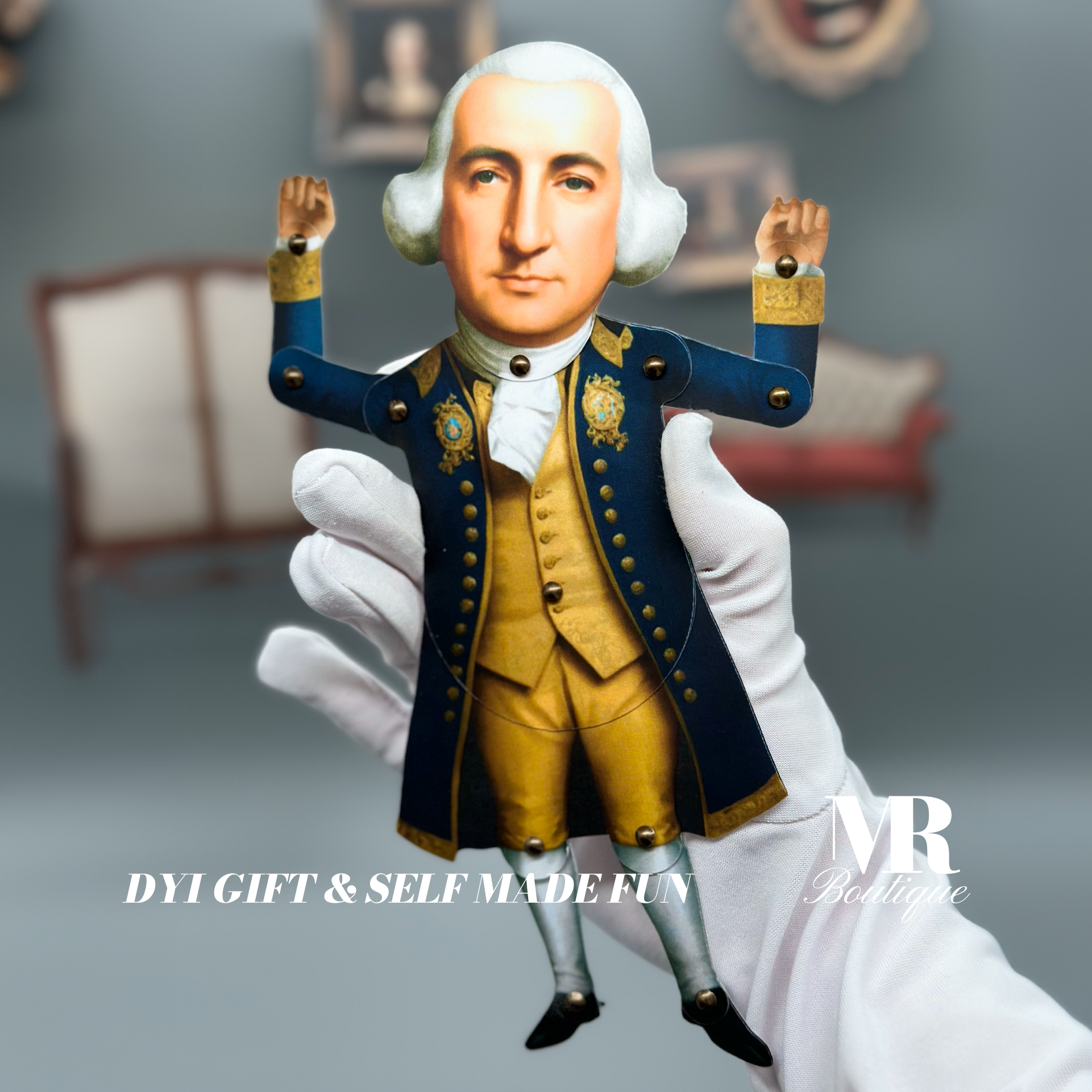 George Washington poupée en papier articulée