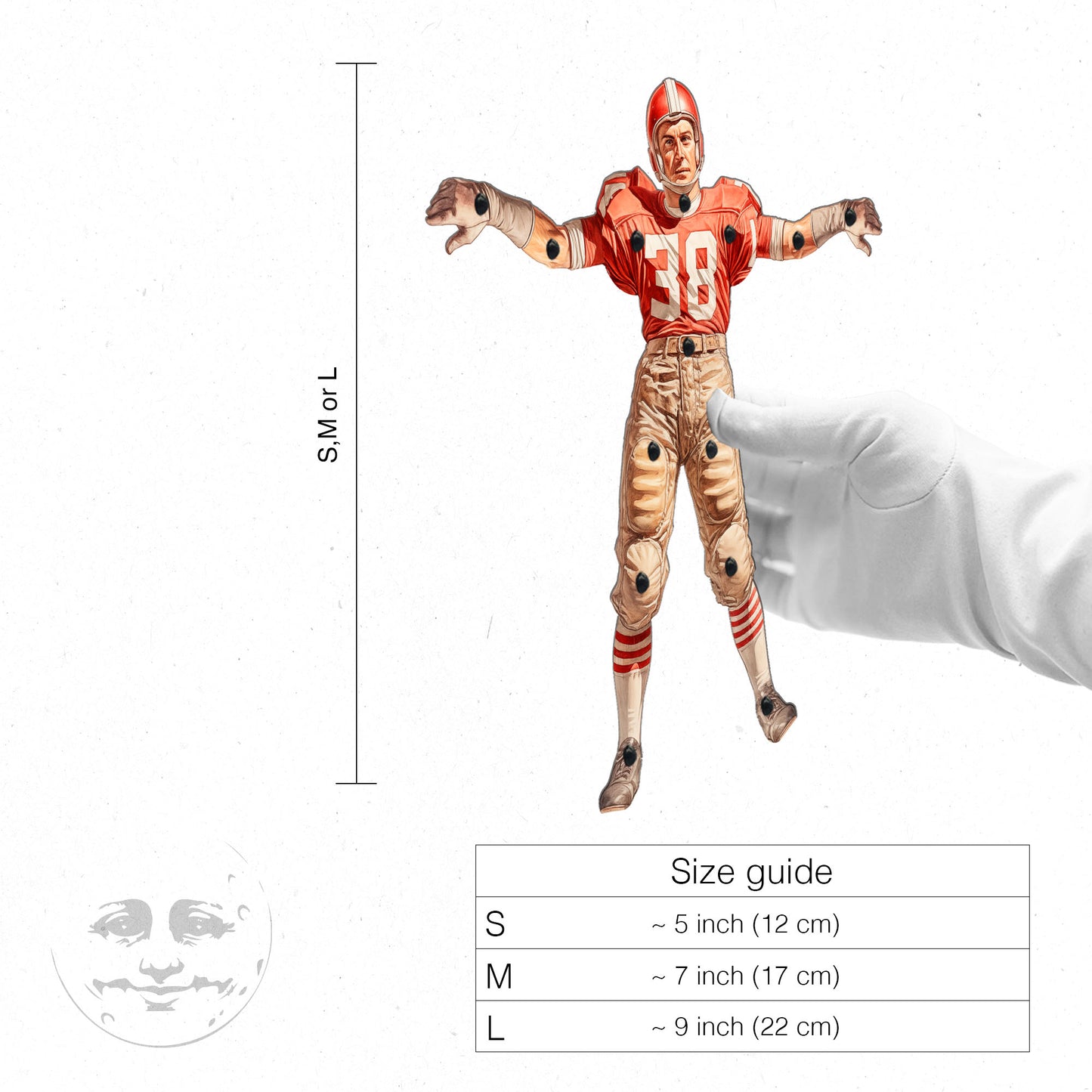 Quarterback Movable Paper Doll