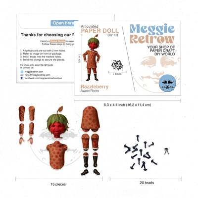 Razzleberry Movable Paper Doll