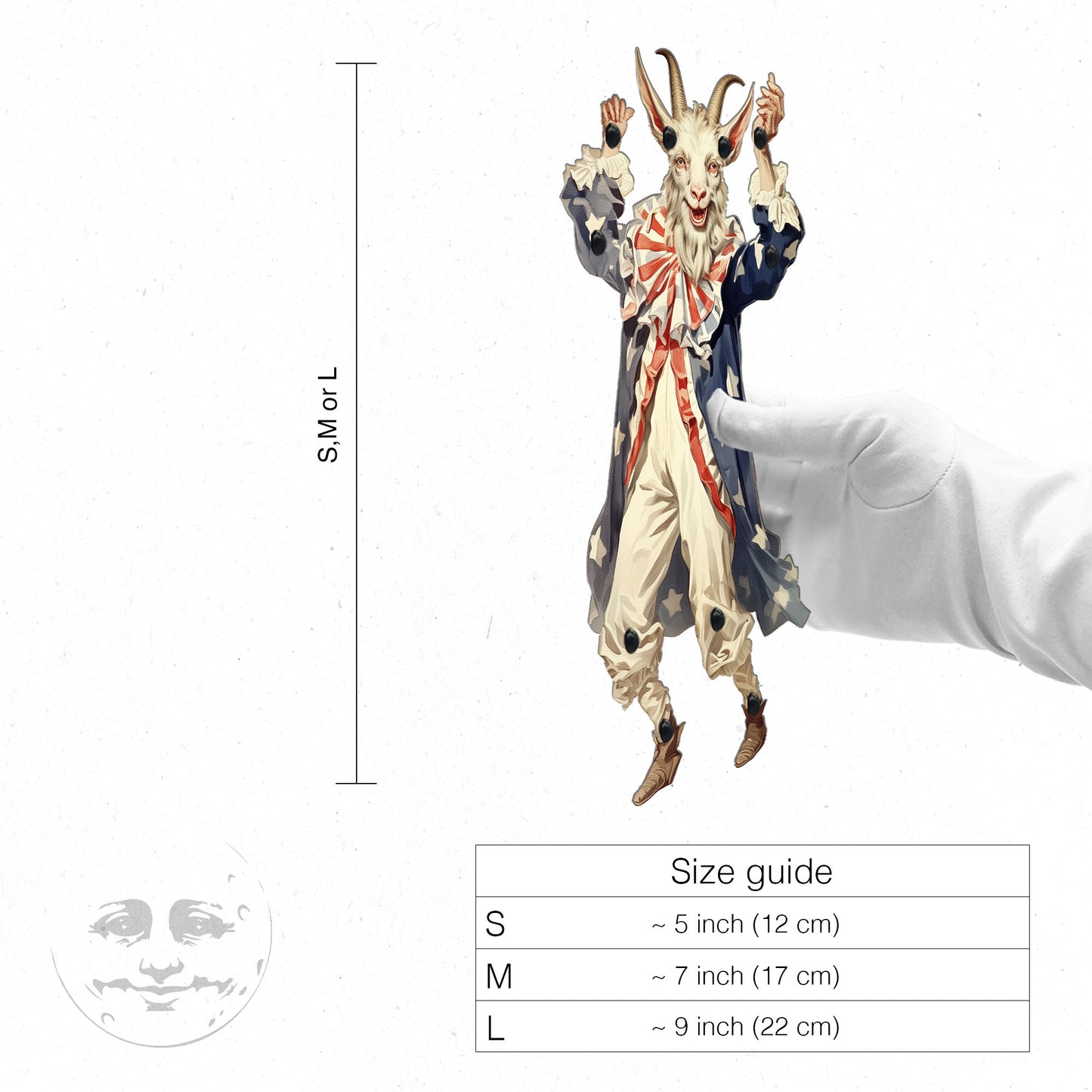 ROCKY Festive Goat Movable Paper Doll