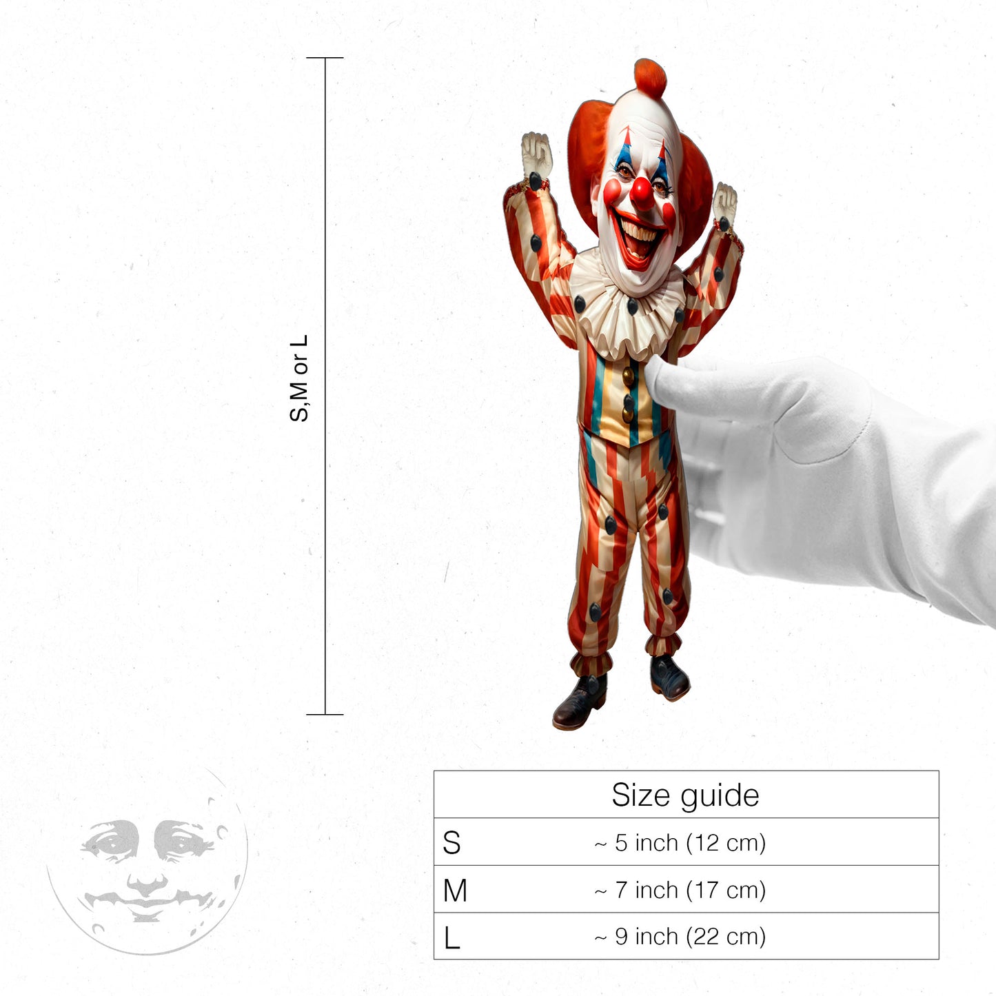 Sinister Creepy Clown Movable Paper Doll