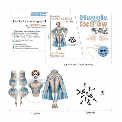 Sky Queen Movable Paper Doll