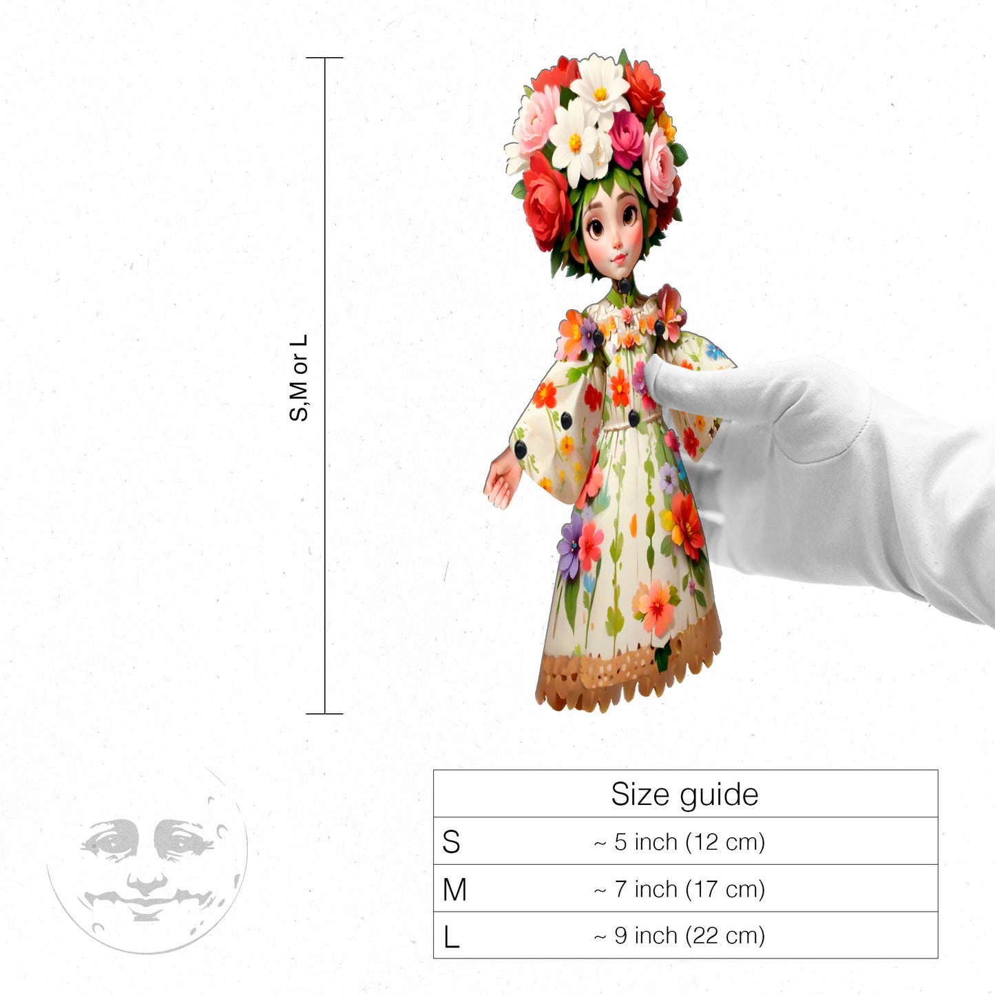 Sophia Flower Crown Movable Paper Doll