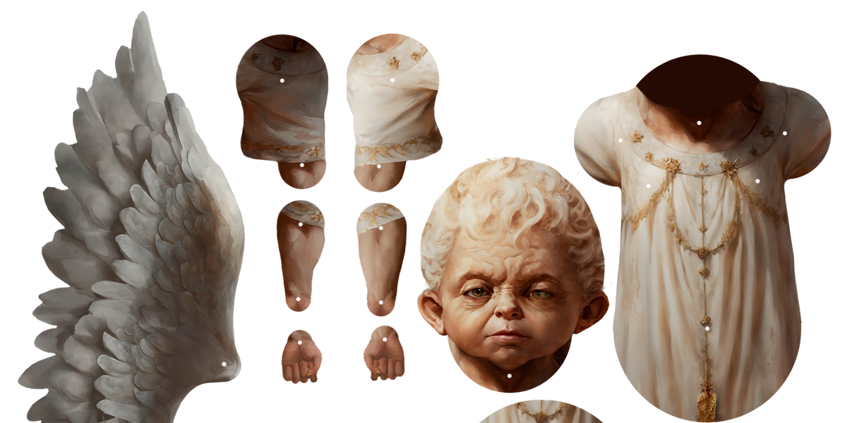 Movable Stone Angel Action Figure