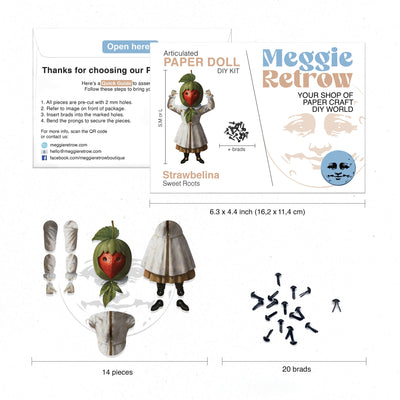 Strawbelina Movable Paper Doll