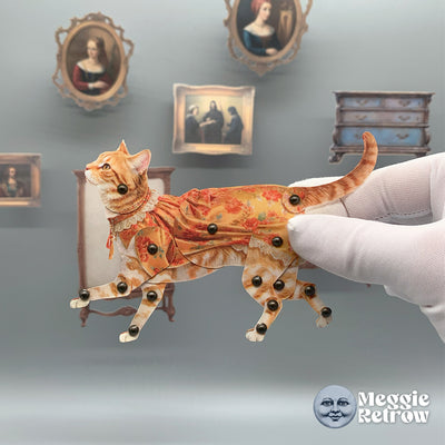 Tender Kitty Movable Paper Doll