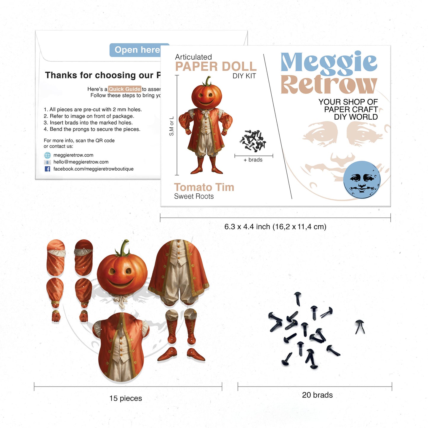 Tomato Tim Movable Paper Doll