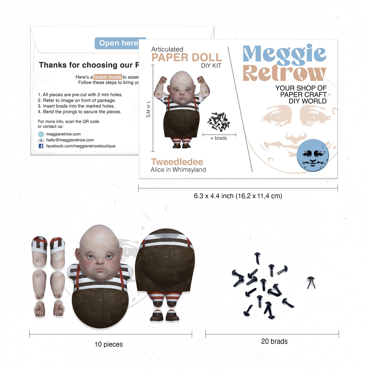 Tweedledee Movable Paper Doll