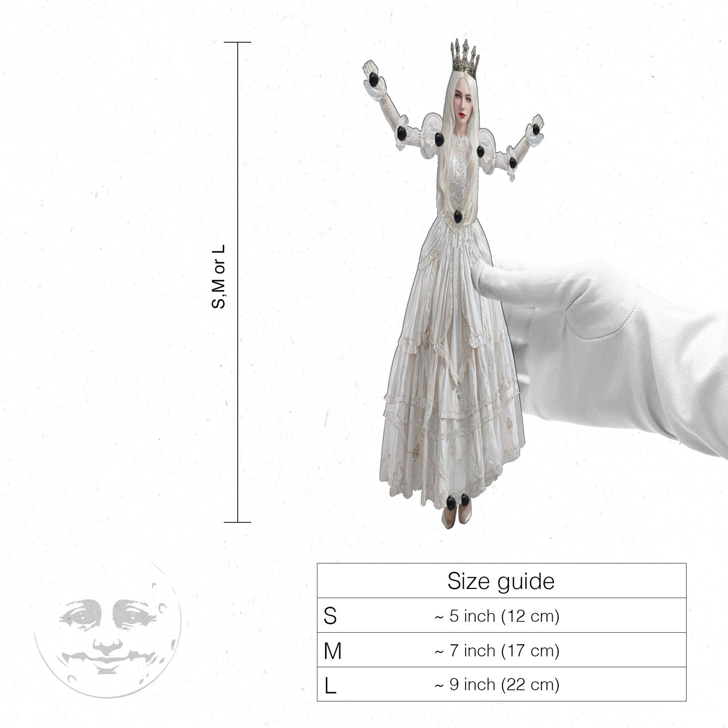 White Queen Movable Paper Doll