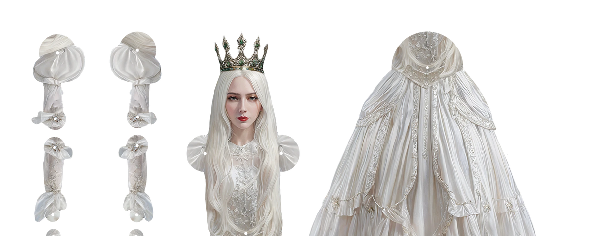 White Queen Movable Paper Doll