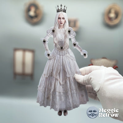 White Queen Movable Paper Doll