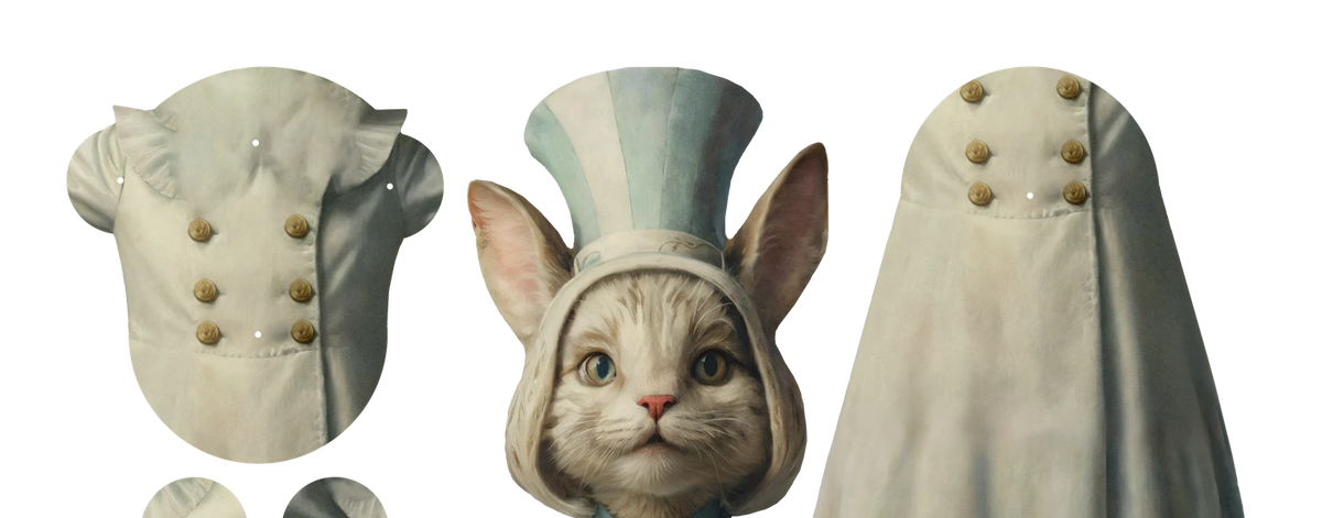 White Rabbit Movable Paper Doll
