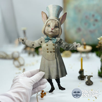 White Rabbit Movable Paper Doll