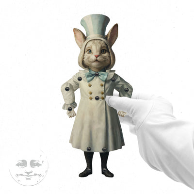 White Rabbit Movable Paper Doll