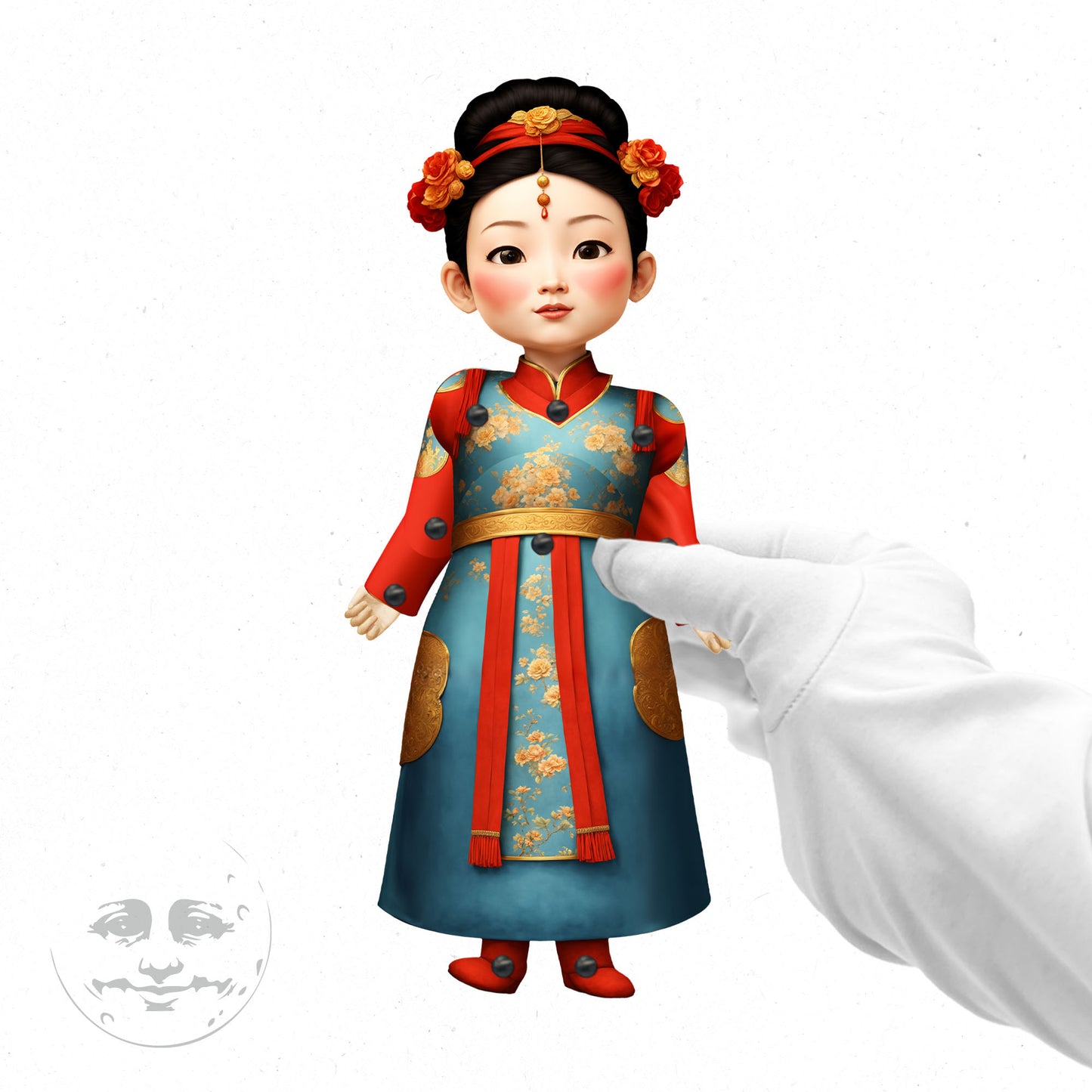 Chinese Outfit Like Hinamatsuri Paper Dolls