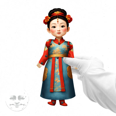 Chinese Outfit Like Hinamatsuri Paper Dolls