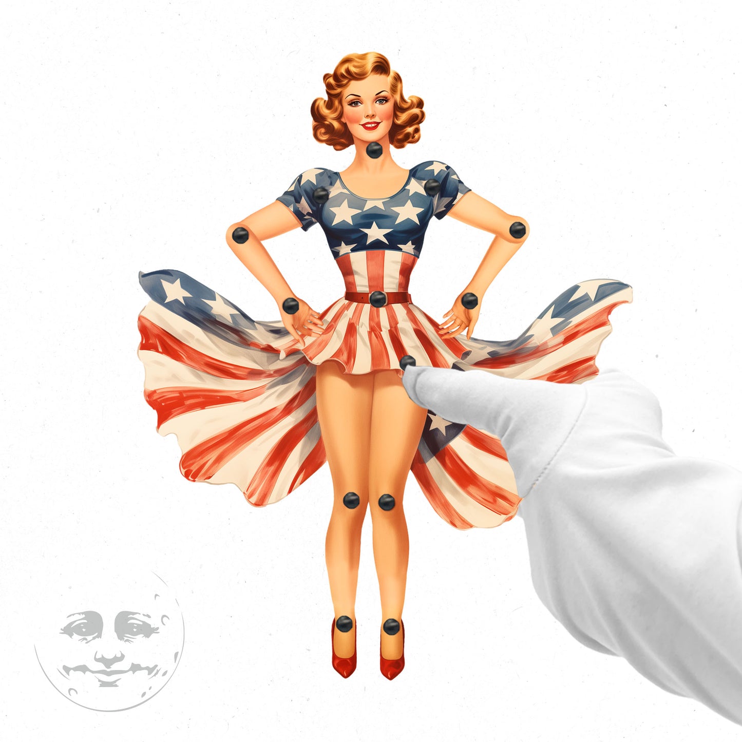 Liberty Belle Movable Paper Doll