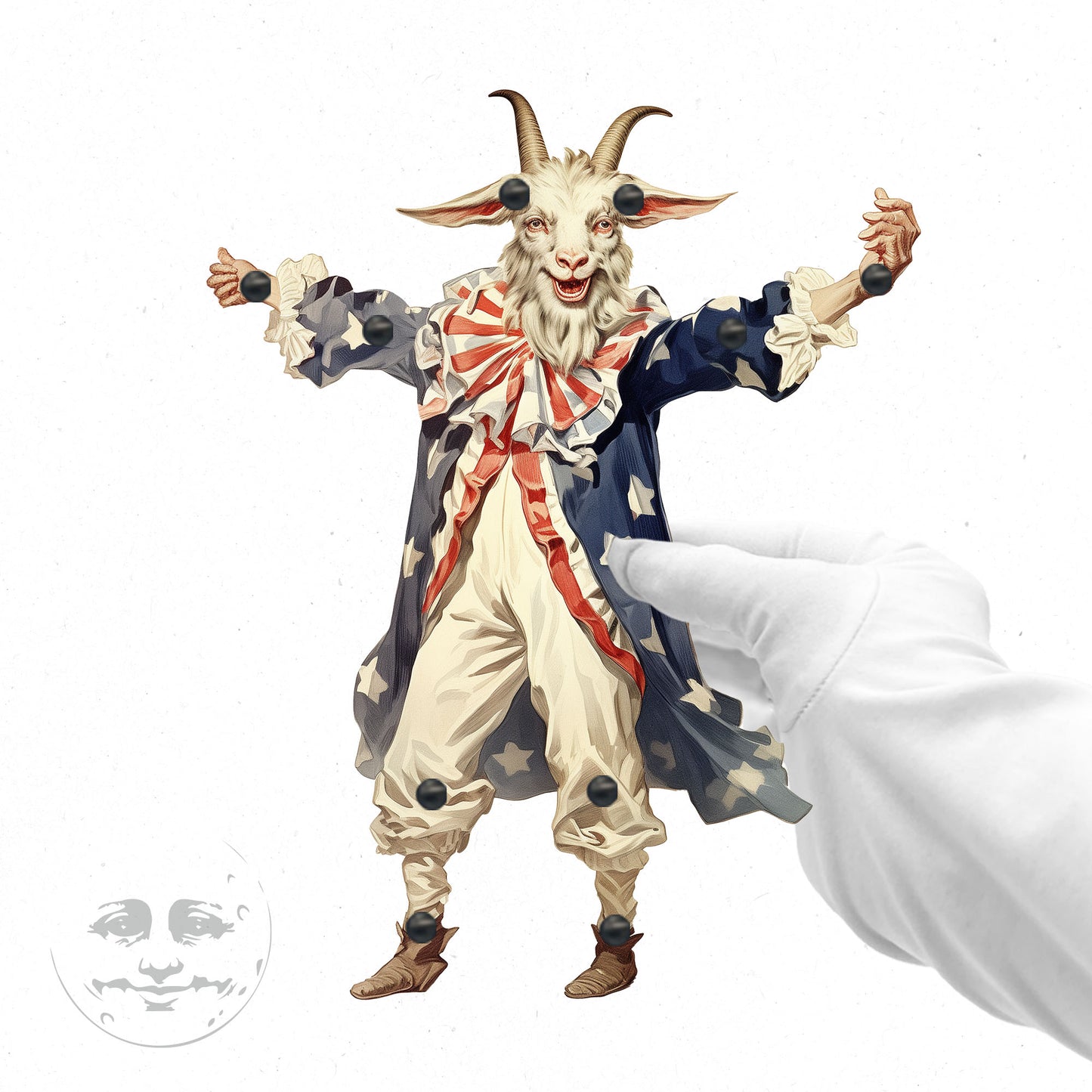 ROCKY Festive Goat Movable Paper Doll