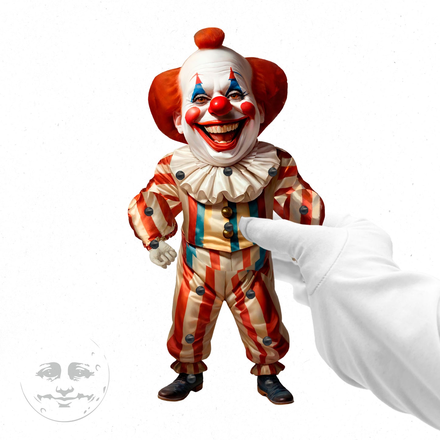 Sinister Creepy Clown Movable Paper Doll