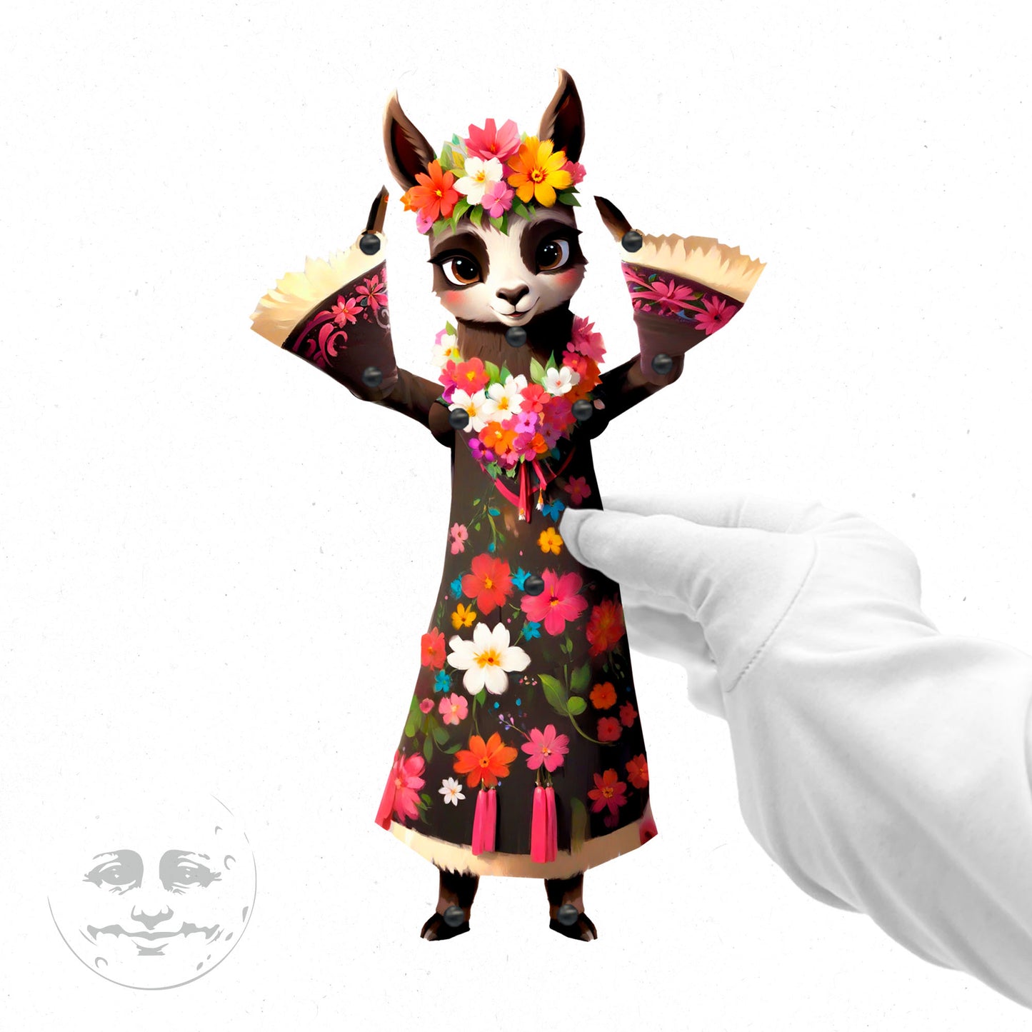 Lovable Lama Movable Paper Doll