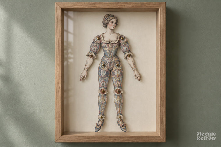 Doll inside a shadow box