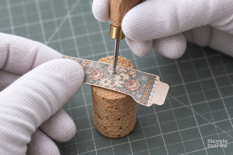 Piercing over a wine cork