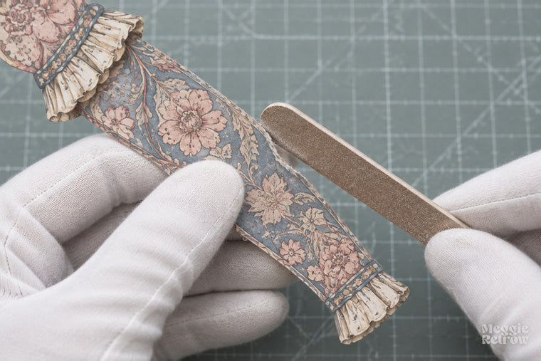 Nail file along a cut edge