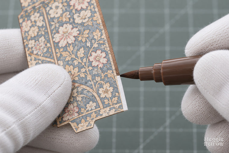 Marker coloring a white edge