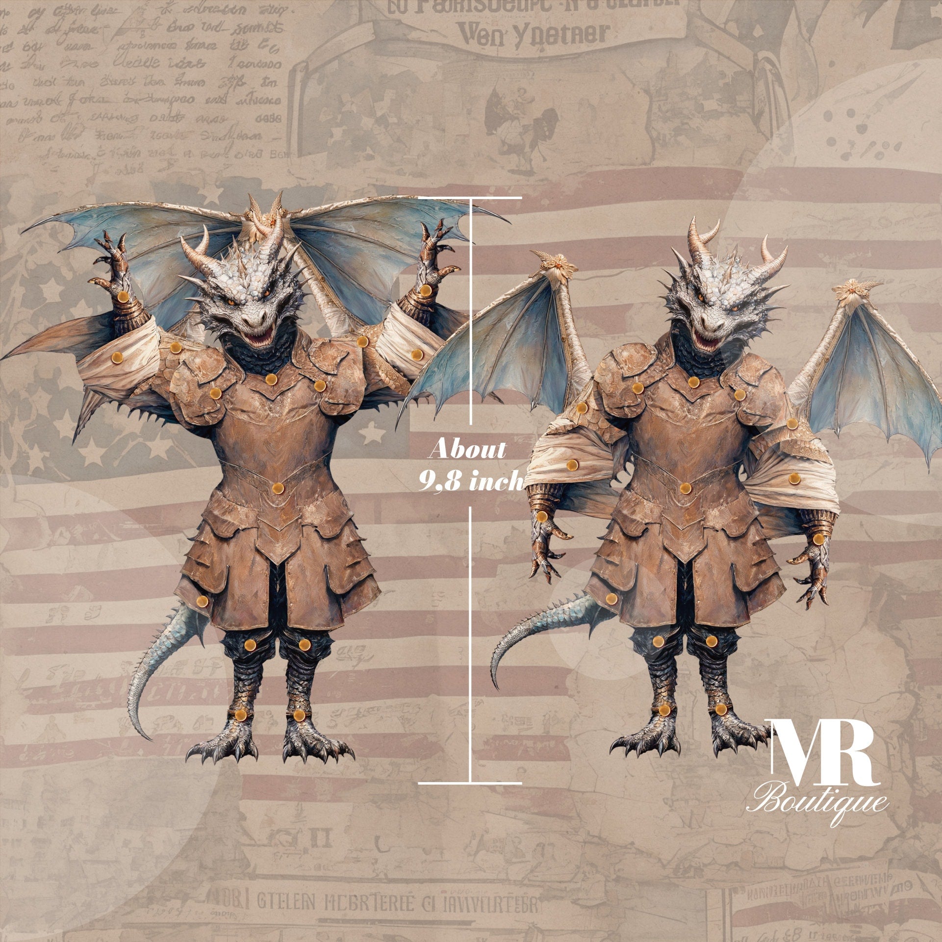 Guardian Gargoyle Movable Paper Doll, DIY Craft Kit, Fantasy Creature, Movable Toy, Interactive Paper Model, Articulated Figure