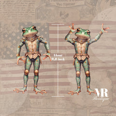 Battle Hooper Movable Paper Doll, DIY Frog Warrior Craft Kit Party Fun Articulated Paper Doll Movable Vintage Doll Carnival Craft Kit