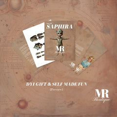 SAPHIRA Movable Paper Doll, DIY Print & Craft Kit, Articulated Fantasy Doll, Vintage-style Movable Toy, Fun Creative Project, Festive Figure