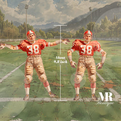 Quarterback Movable Paper Doll, DIY Printable American Football Kit, Articulated Paper Doll, Vintage Figure