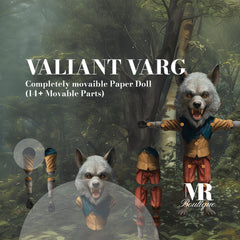 Valiant Varg Movable Paper Doll, DIY Fantasy Craft Kit, Fun Creative Craft Figure for All Ages, Unique Collectible Art Toy