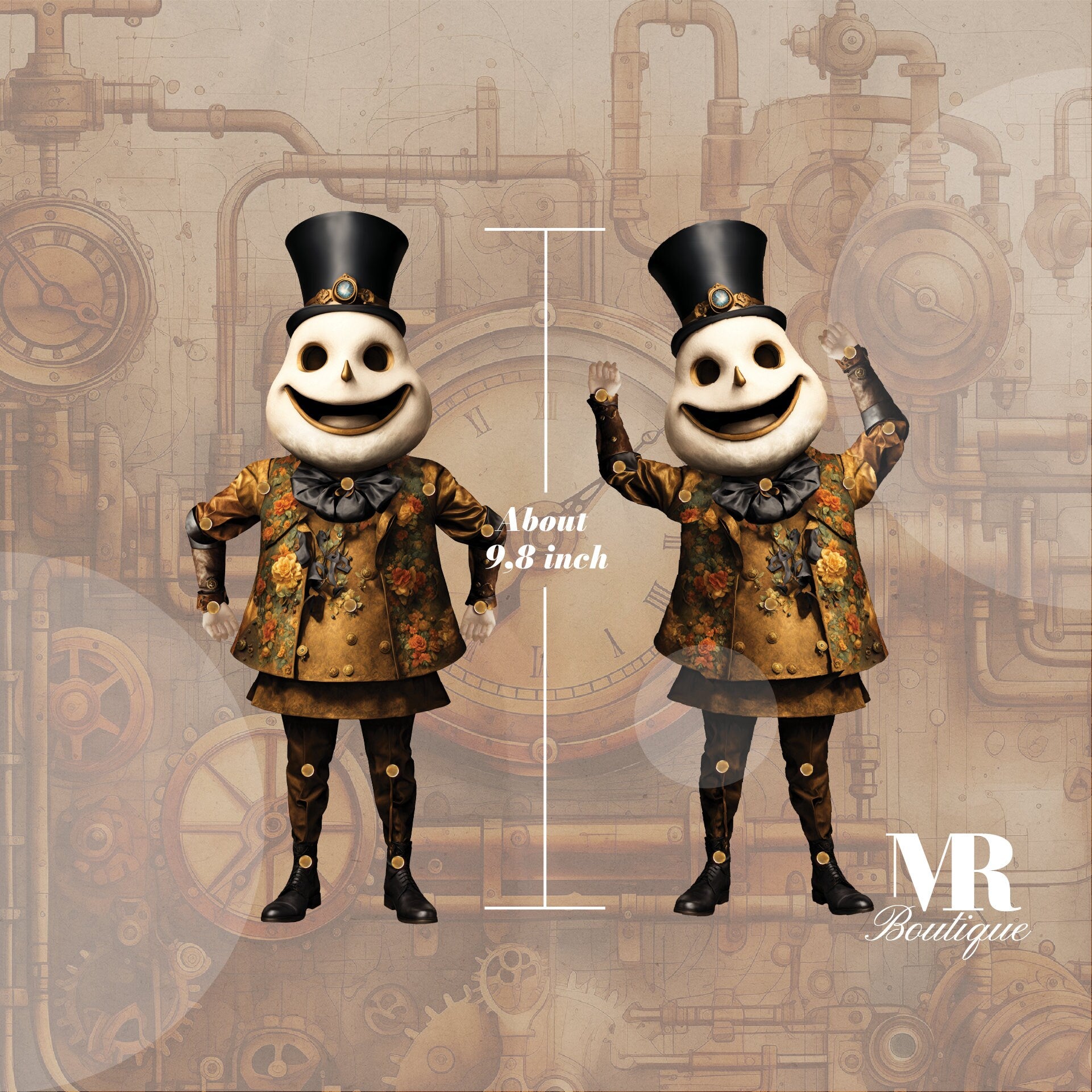 Joyful Jack Steampunk Movable Paper Doll - Handmade DIY Art Toy, Perfect Unique Gift for Collectors and Vintage Enthusiasts