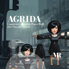 Agrida Movable Paper Doll DIY Kit - Clockwork Chronicles Collection, Perfect Unique Gift for Collectors and Vintage Enthusiasts