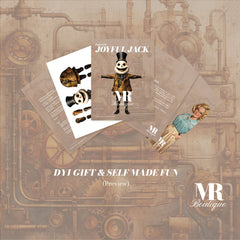 Joyful Jack Steampunk Movable Paper Doll - Handmade DIY Art Toy, Perfect Unique Gift for Collectors and Vintage Enthusiasts