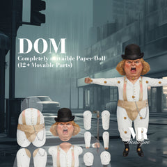 Dom Movable Paper Doll DIY Kit - Clockwork Chronicles Collection, Perfect Unique Gift for Collectors and Vintage Enthusiasts