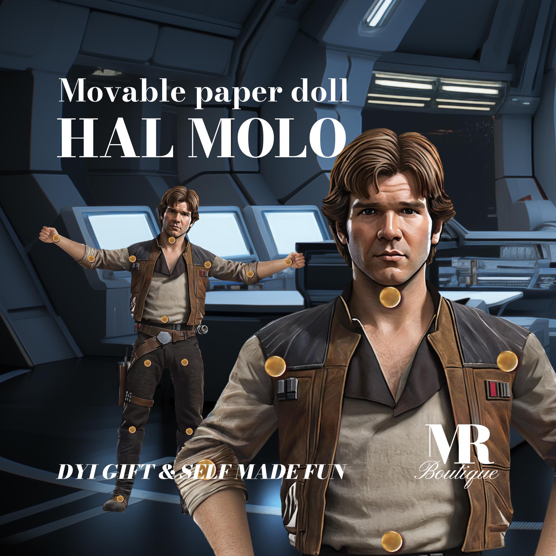 Hal Molo Movable Paper Doll – DIY Sci-Fi Hero Craft for Creative Fun and Display – Unique Paper Art Gift