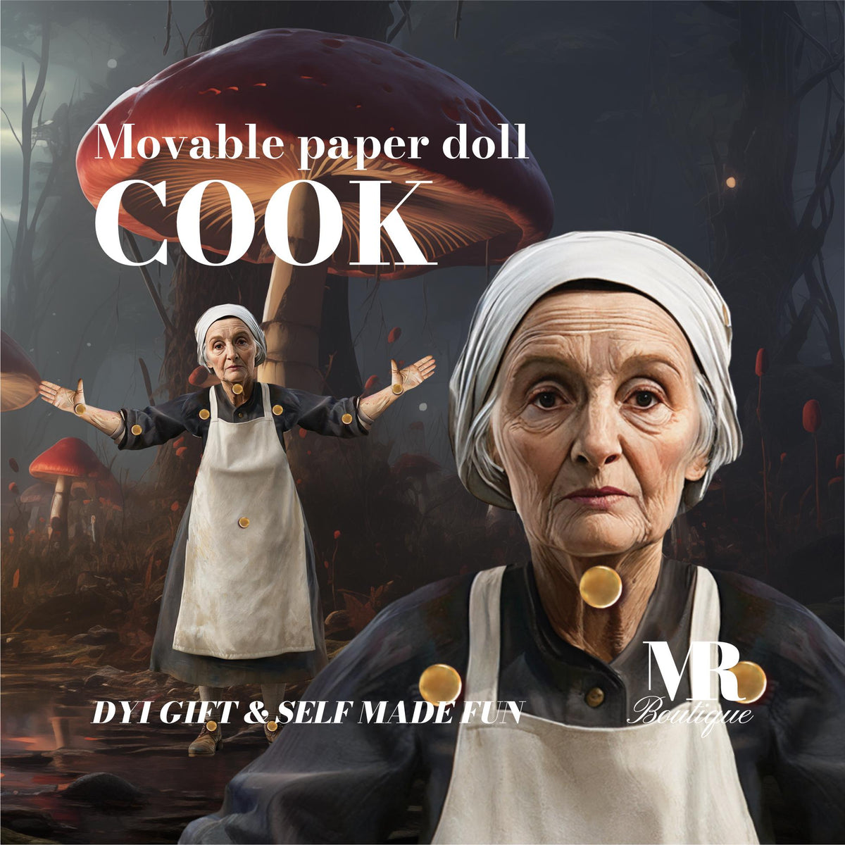 Cook Movable Paper Doll