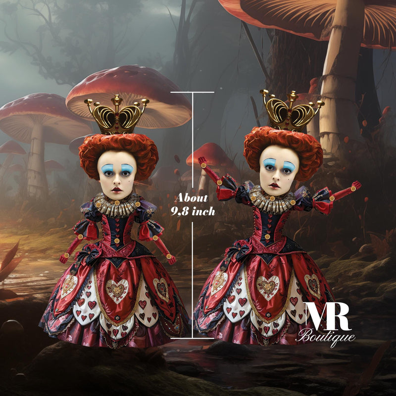 Red Queen Movable Paper Doll DIY Kit - ALICE in WHIMSYLAND Collection, Perfect Unique Gift for Fantasy Lovers and Collectors