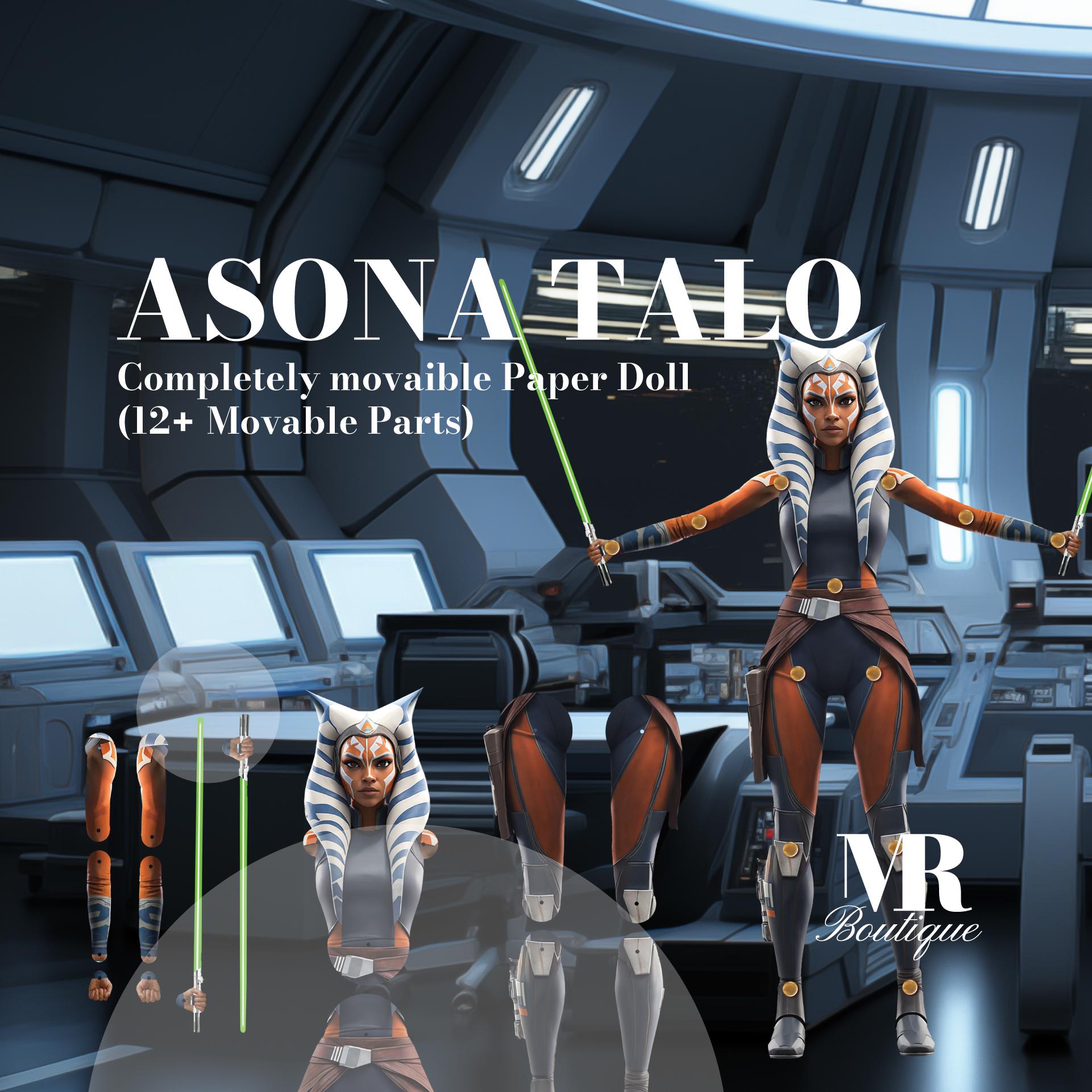 Asona Talo Movable Paper Doll – DIY Sci-Fi Warrior Craft for Creative Fun and Display – Unique Paper Art Gift