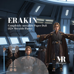 Erakin Movable Paper Doll – DIY Sci-Fi Hero Craft for Creative Fun and Display – Unique Paper Art Gift